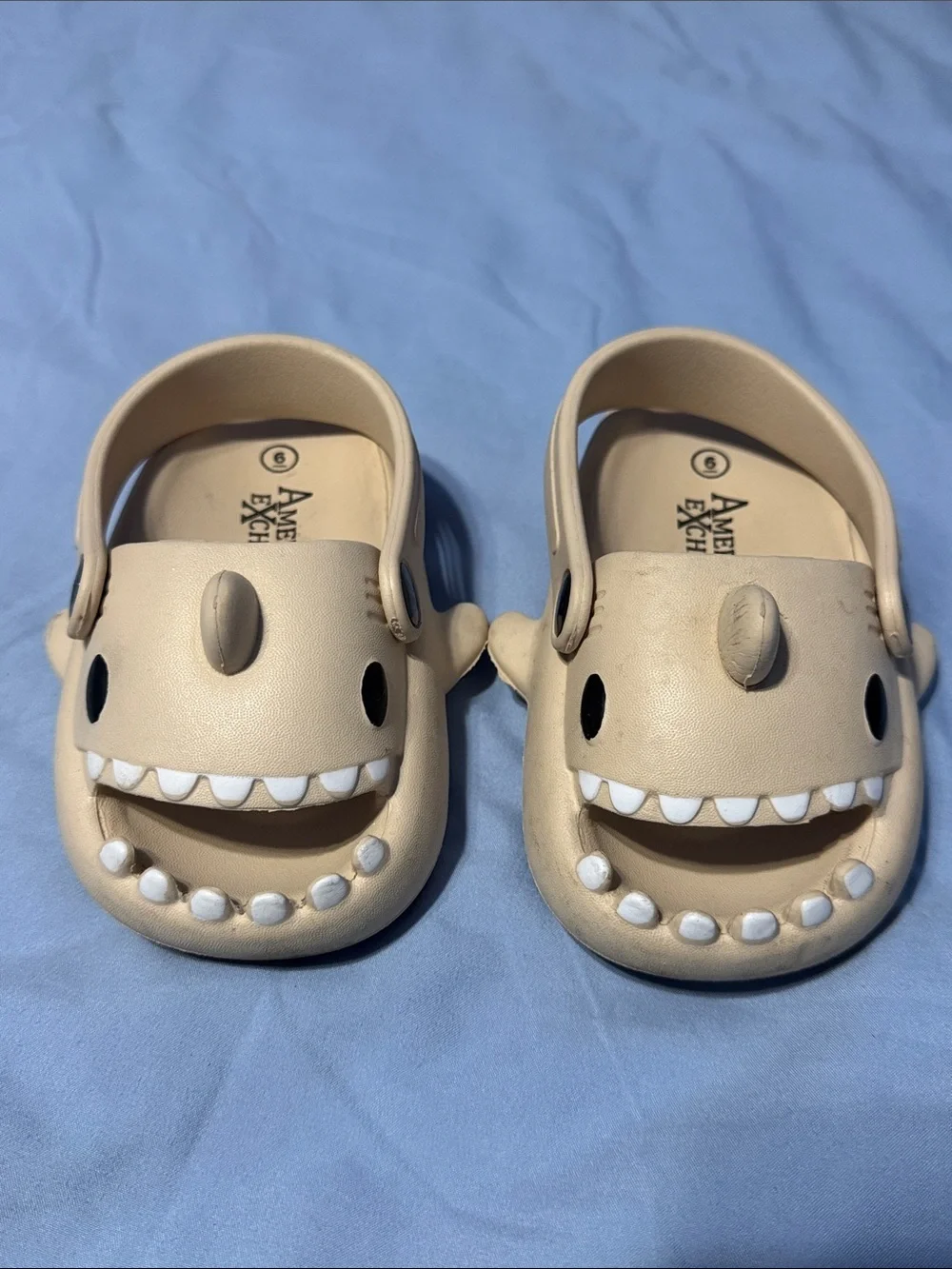 American Exchange Beige Shark Clog Sandals for Kids